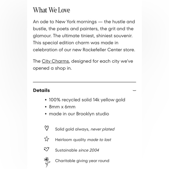 Catbird New York Coffee Cup Charm - Picture 7 of 16